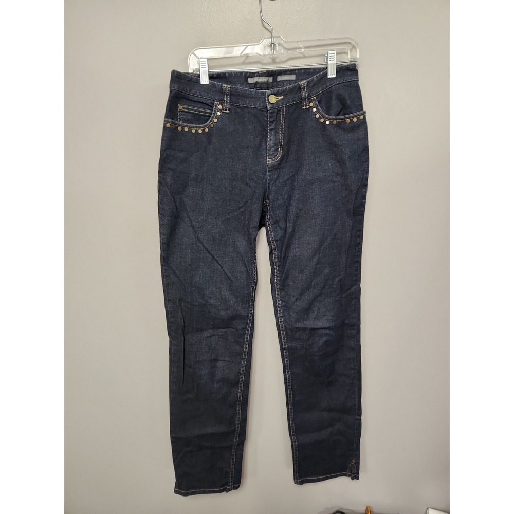 Liz Claiborne Jeans Womens Size 6 Beaded Pockets Slim Fit  Slit Ankle